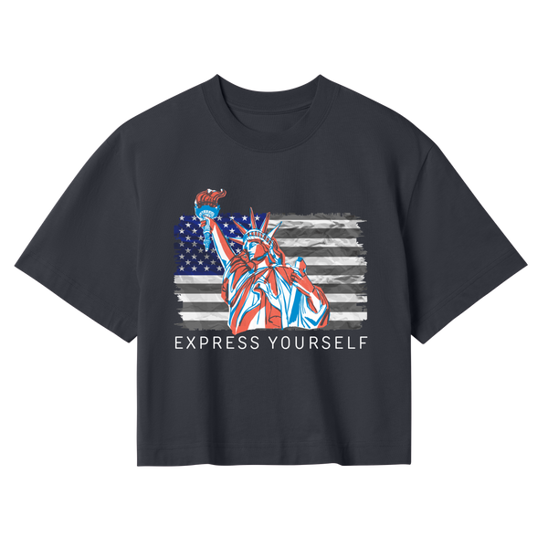 Liberty Unleashed Crop Top - 4th July Edition - Off black women - Crop Top