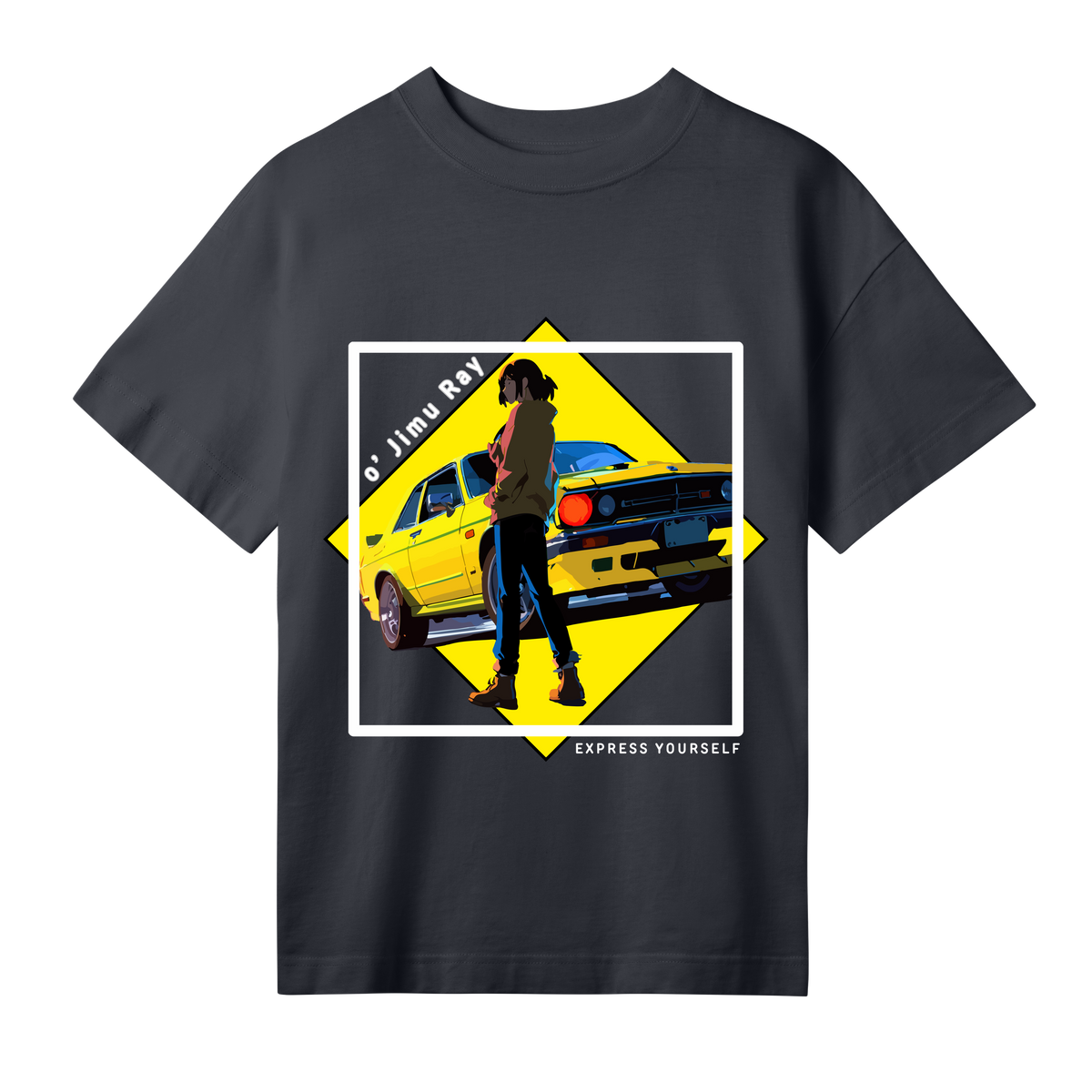 Streetwise Style - Iconic Car Oversized Tee - Off black women - T-Shirts