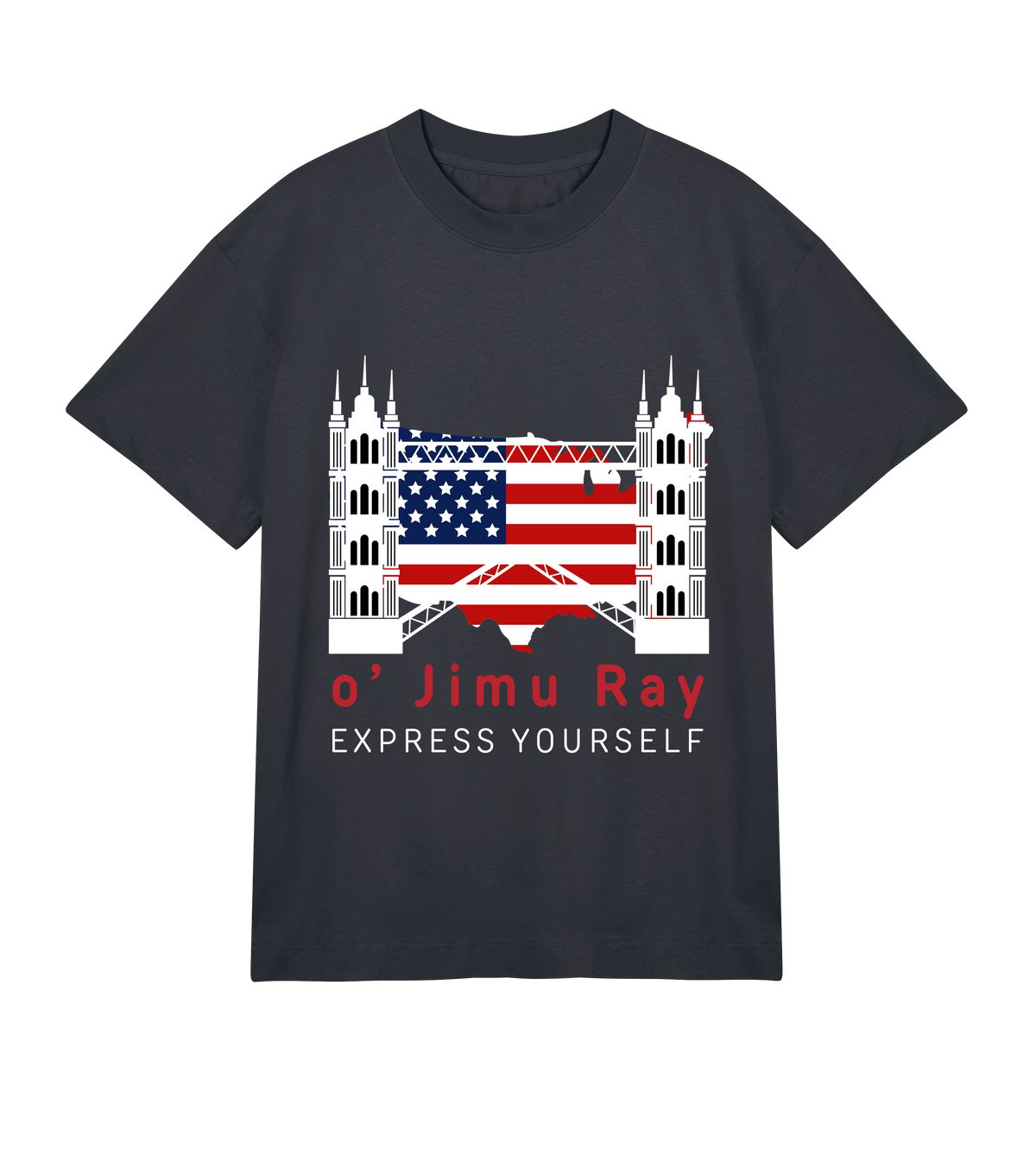 Patriotic Blueprint - Men's Boxy T-Shirt - Off black men - T-shirts