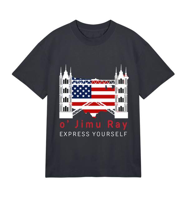 Patriotic Blueprint - Men's Boxy T-Shirt - Off black men - T-shirts
