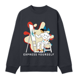 Creative Vibes Boxy Sweatshirt - Off black men - Sweatshirts