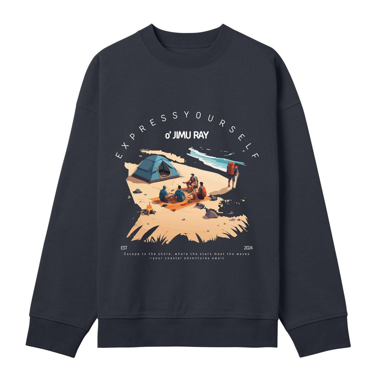 Camp Vibes - Express Yourself Outdoors - Off black men - Sweatshirts