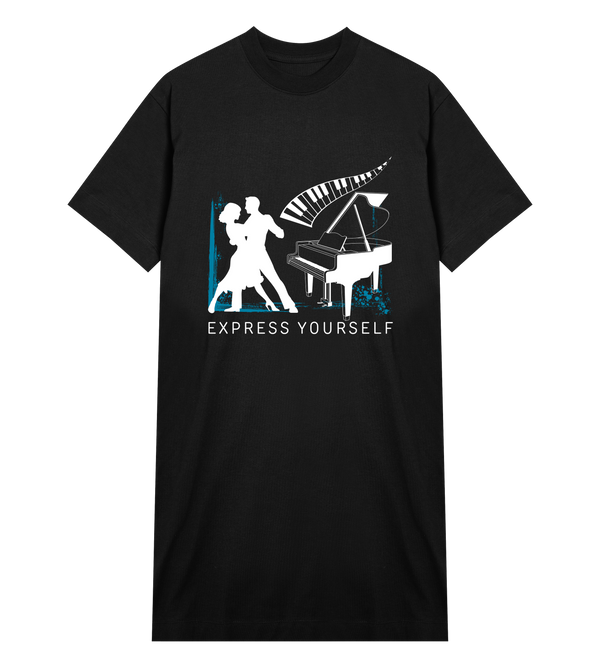 Melodic Canvas Tee Dress - Off black women - Tee Dress