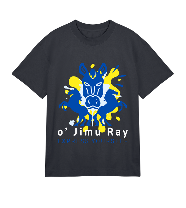 Zebra Chic Bold Animal Art - Men's Boxy T-Shirt - Off black men - T-Shirts