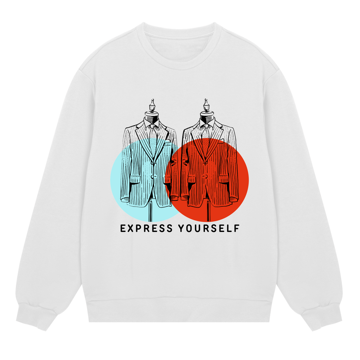 Express Your Elegance - Suit Silhouettes - Off white men - Sweatshirts