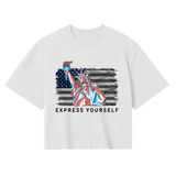 Liberty Unleashed Crop Top - 4th July Edition - Off white women - Crop Top