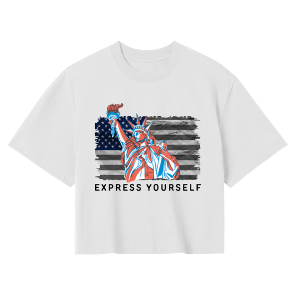 Liberty Unleashed Crop Top - 4th July Edition - Off white women - Crop Top