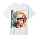 Futuristic Vision - Expressive Oversized Tee - Off white women - T-Shirts