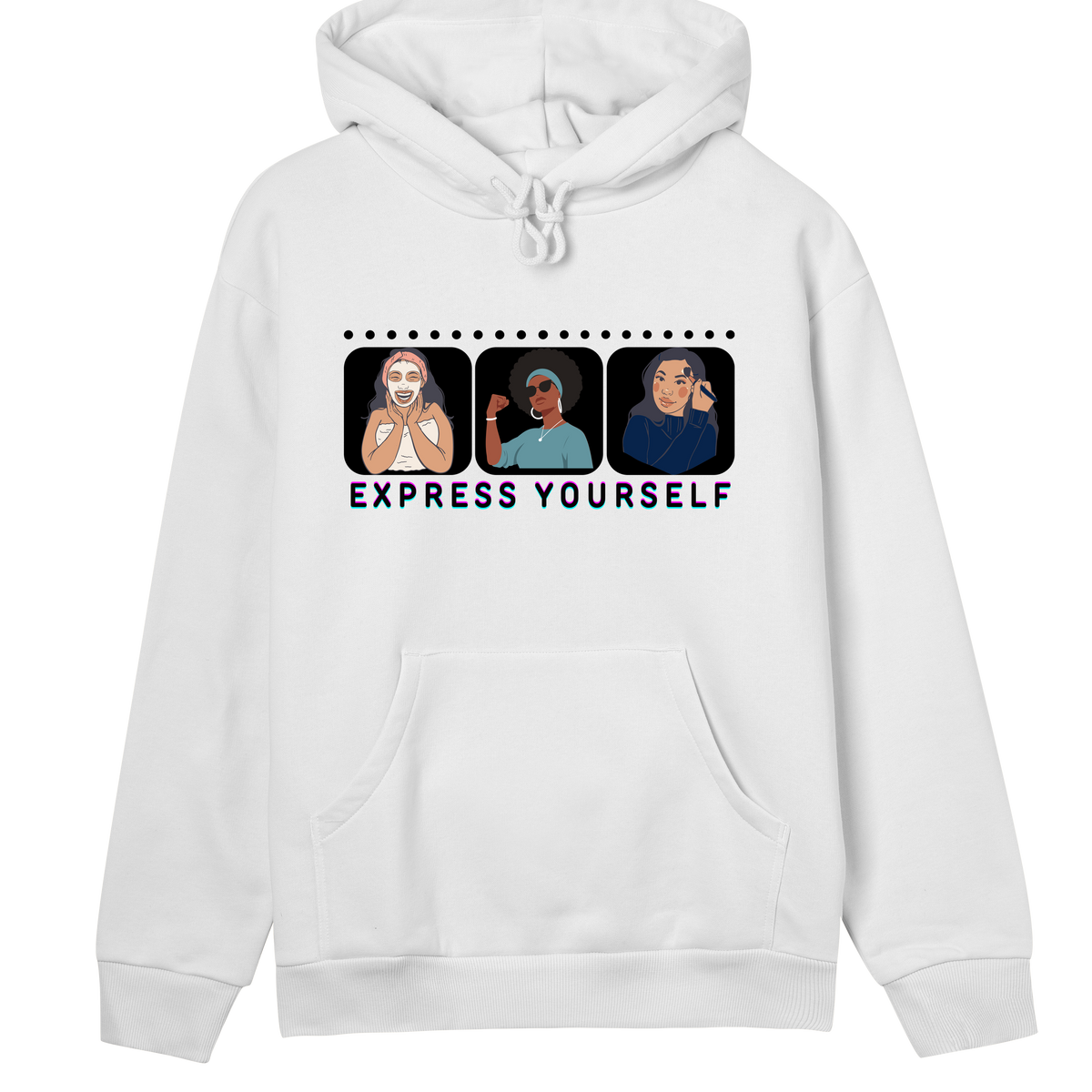 Self-Care & Strength - Express Yourself Hoodie - Off white women - Hoodies