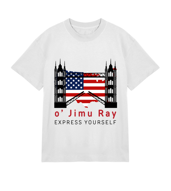 Patriotic Blueprint - Men's Boxy T-Shirt - Off white men - T-shirts