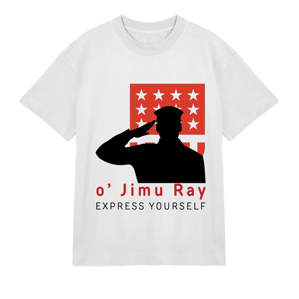 Honoured Salute Tee - o' Jimu Ray 4th July Special - Off white men - T-shirts