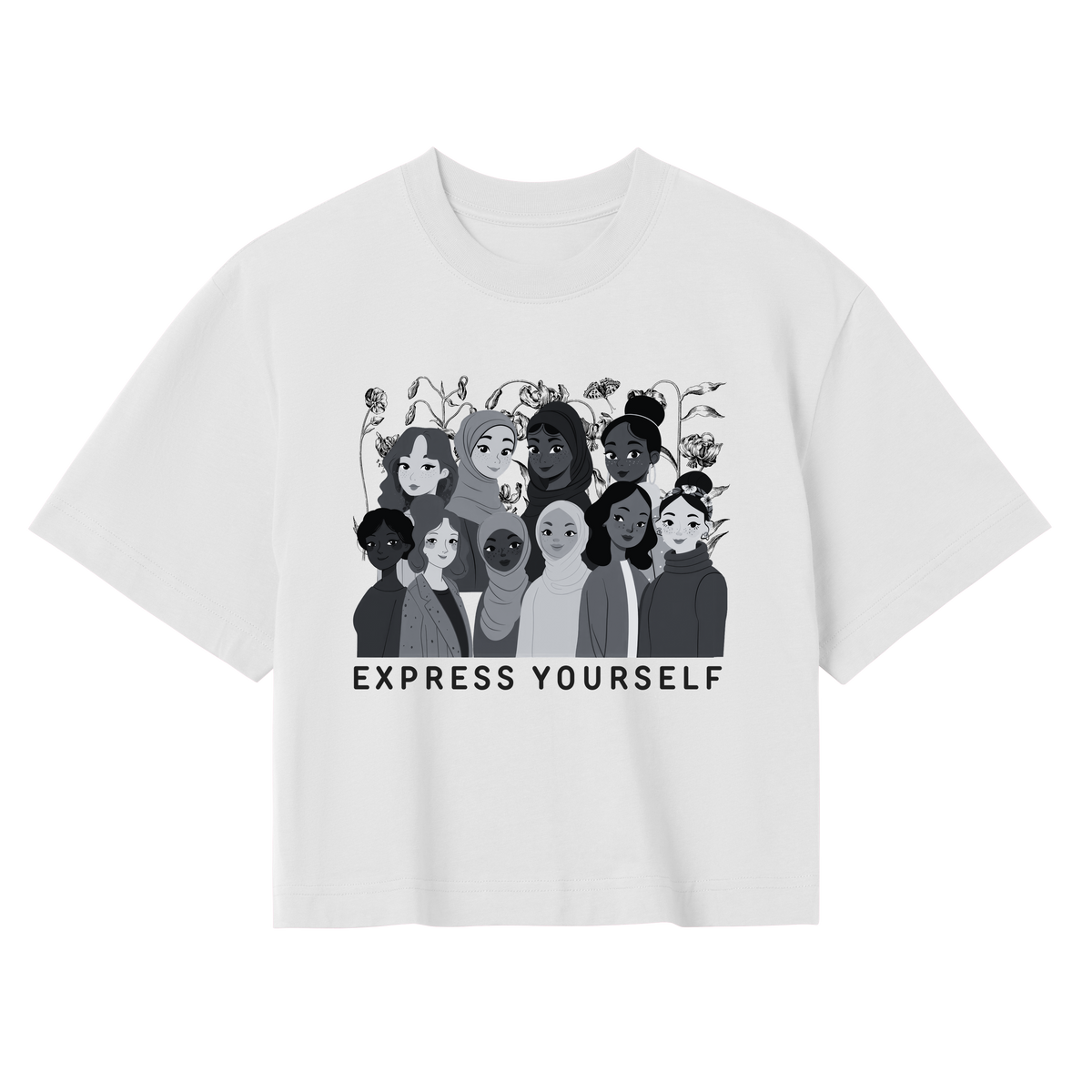 Unity in Diversity - Express Yourself Crop Top - Off white women - Crop Tops