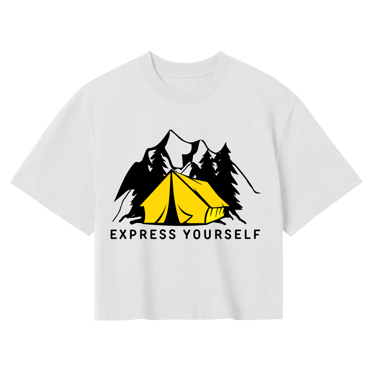 Camping Vibes - Tent Crop Top - Off white women - Crop Tops