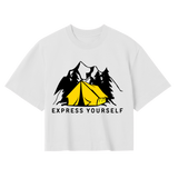 Camping Vibes - Tent Crop Top - Off white women - Crop Tops