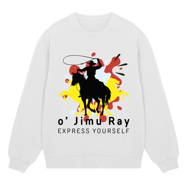 Ride into Style - Bold Cowboy Sweatshirt - Off white men - Sweatshirts