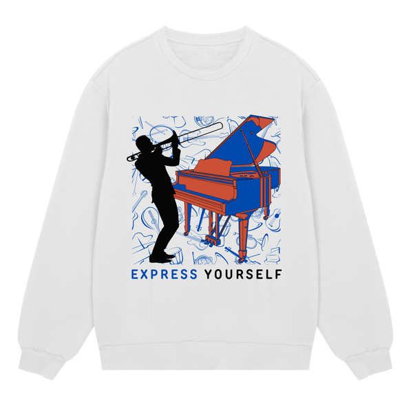 Jazz & Blues - Express Your Rhythm - Off white men - Sweatshirts