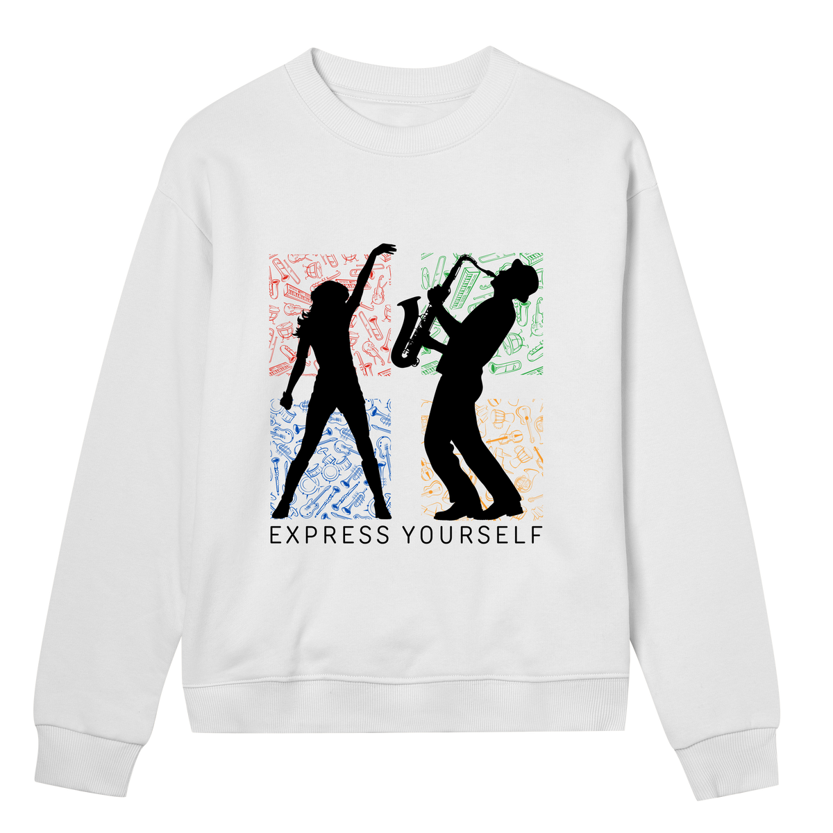 Colorful Crescendo - Musical Expression - Off white women - Sweatshirts