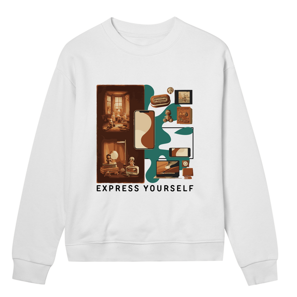 Nostalgic Collage - Past Meets Present - Off white women - Sweatshirts