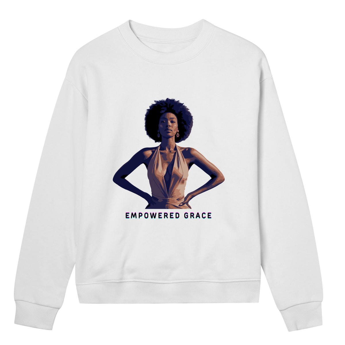 Empowered Grace - Bold Elegance Sweatshirt - Off white women - Sweatshirts