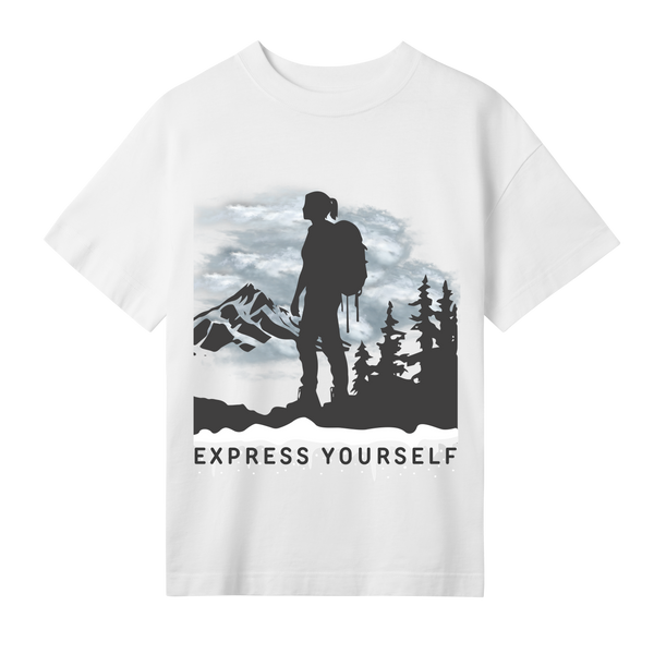 Mountaineer's Dream - Oversized Tee - Off white women - T-shirts