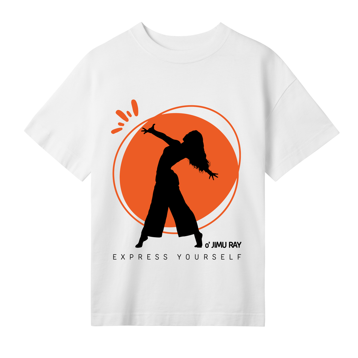 Evening Echo - Bold Dance Oversized Tee - Off white women - T-Shirts