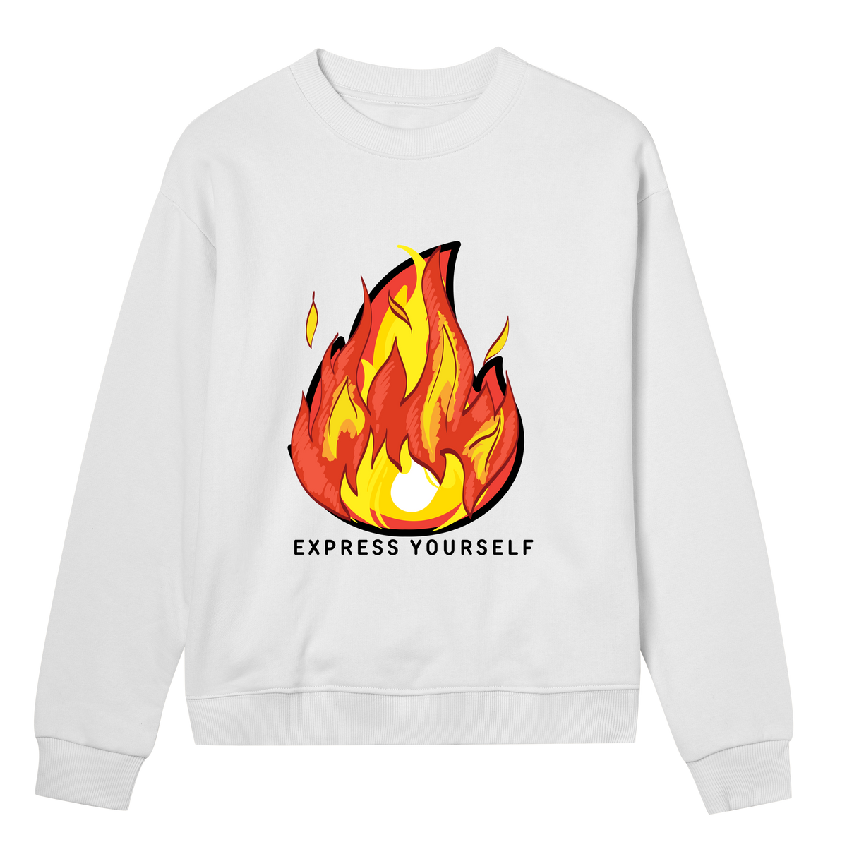 Flames of Expression - Ignite Your Style - Off white women - Sweatshirts