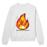 Flames of Expression - Ignite Your Style - Off white women - Sweatshirts