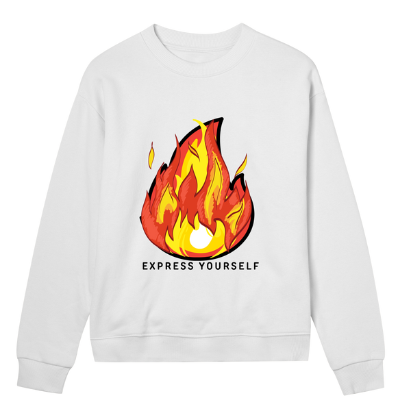 Flames of Expression - Ignite Your Style - Off white women - Sweatshirts