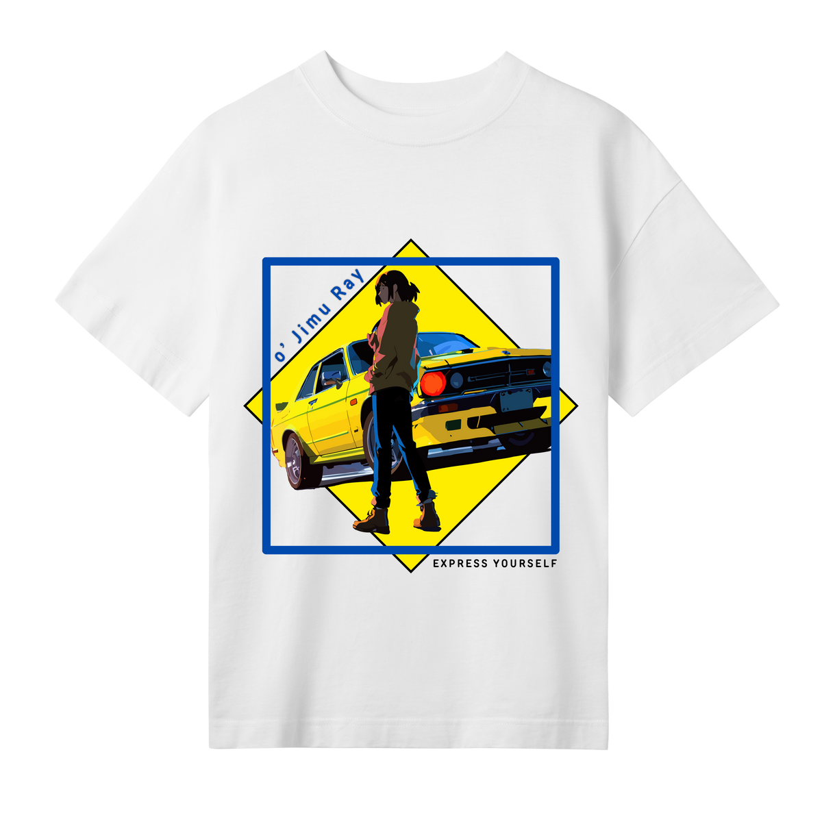 Streetwise Style - Iconic Car Oversized Tee - Off white women - T-Shirts