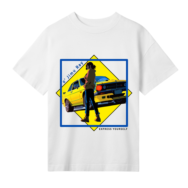 Streetwise Style - Iconic Car Oversized Tee - Off white women - T-Shirts