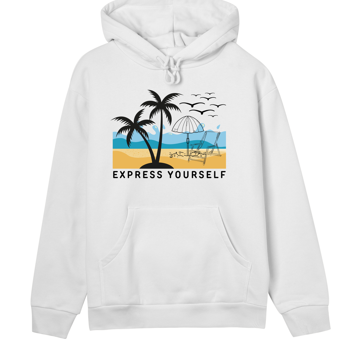 Palm Paradise - Your Beach-Side Vibe - Off white women - Hoodies