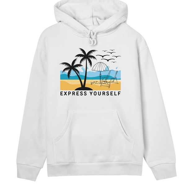 Palm Paradise - Your Beach-Side Vibe - Off white women - Hoodies