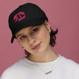 Floral Mama Bear Organic Baseball Hat - Black - Hats