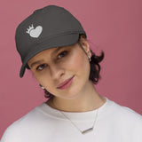 Regal Love - Heart Crown Baseball Hat - Charcoal -