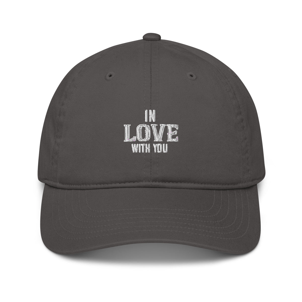 In Love With You - Organic Cotton Baseball - Charcoal -