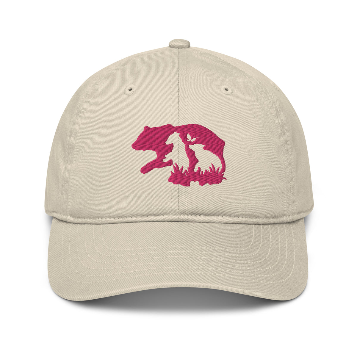 Floral Mama Bear Organic Baseball Hat - - Hats