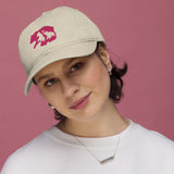 Floral Mama Bear Organic Baseball Hat - Oyster - Hats