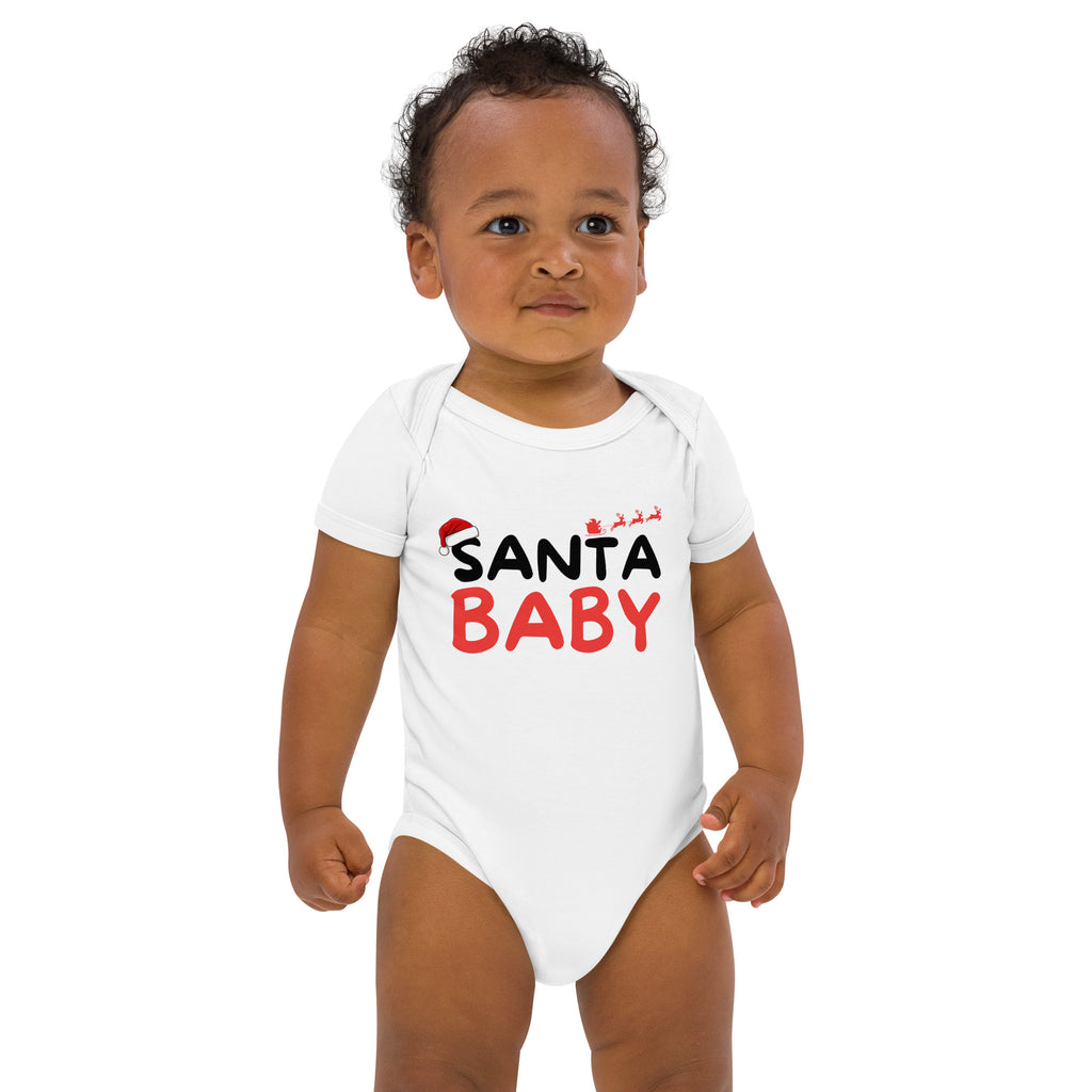 Santa Baby - Christmas Bodysuit - White - Baby Bodysuit