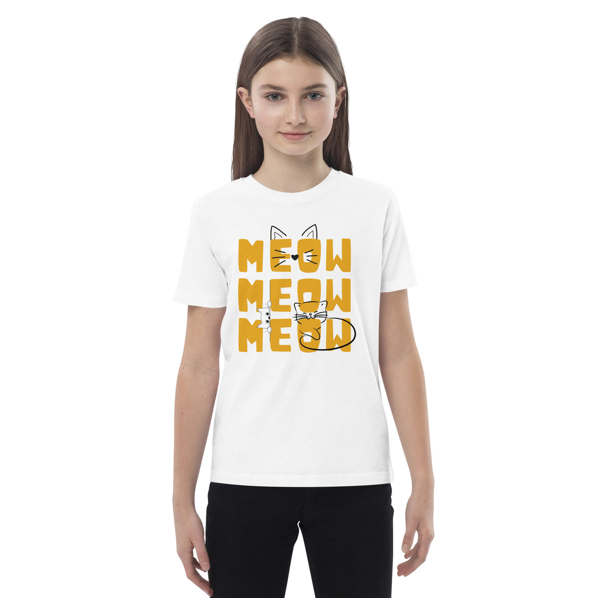 Meow Meow Meow – Kitty Cutie Kids Tee - 12-13 - Kids' T-shirts