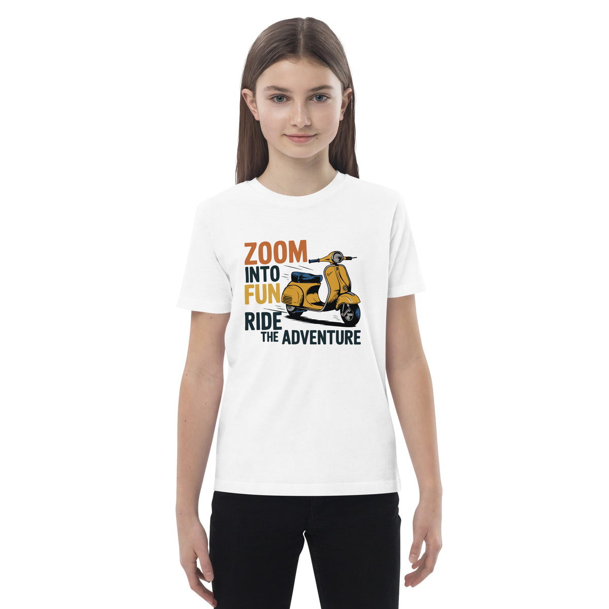 Zoom Into Fun – Adventure Scooter Tee - 12-13 - Kids' T-shirts
