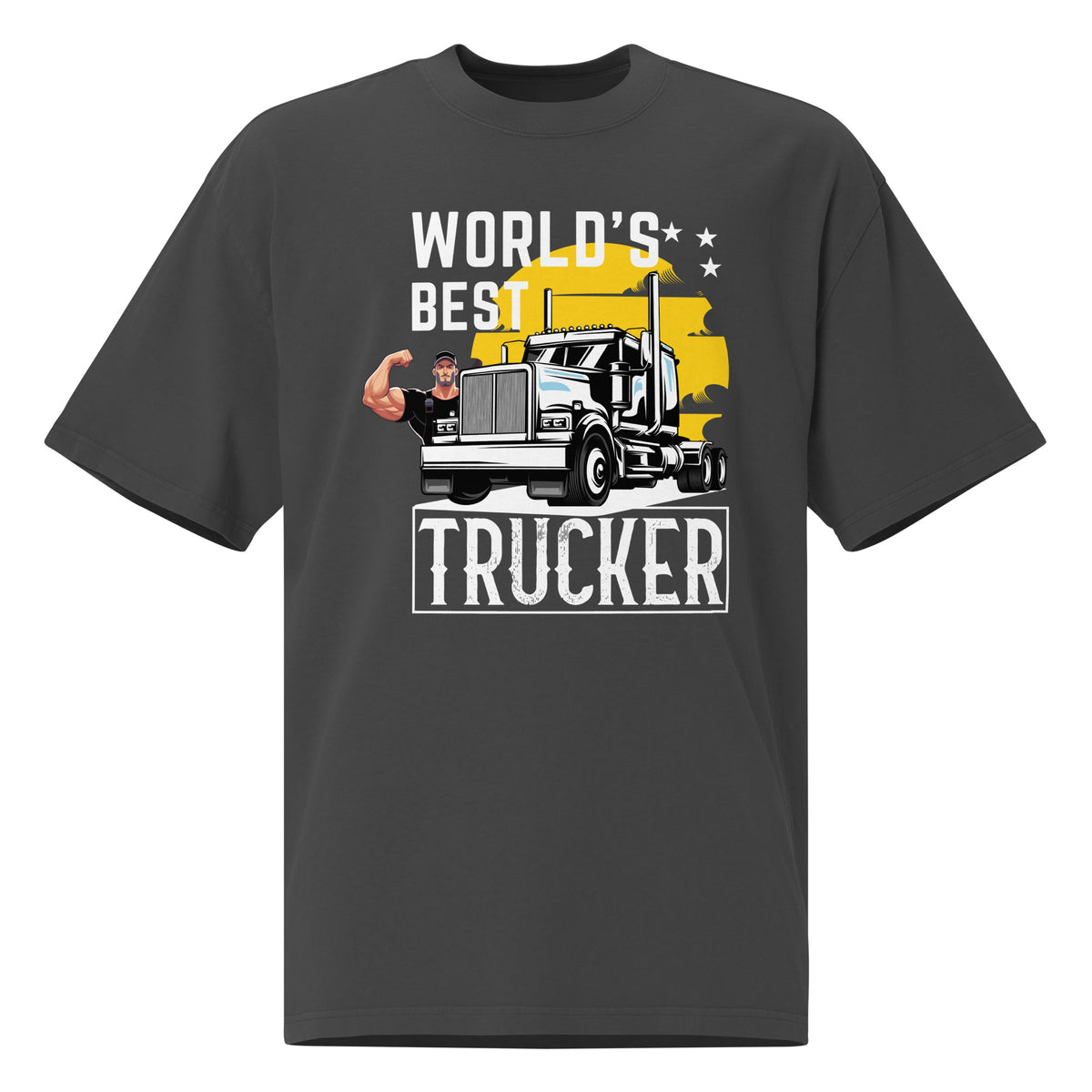 Ride with Pride - Celebrating the World's Best Trucker - Faded Black - Print Material