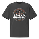 Muscle & Motivation - Fuel Your Workouts with our Strength & Style Tee - Faded Black - T-shirts