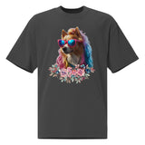 Chic Pup in Bloom - Vibrant Floral T-Shirt - - T-shirts