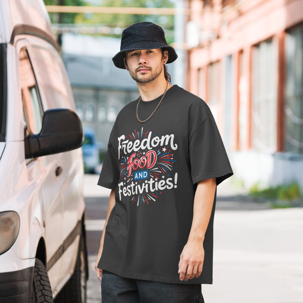 Celebrate Freedom in Style - Independence Day Tee - Faded Black - T-Shirt