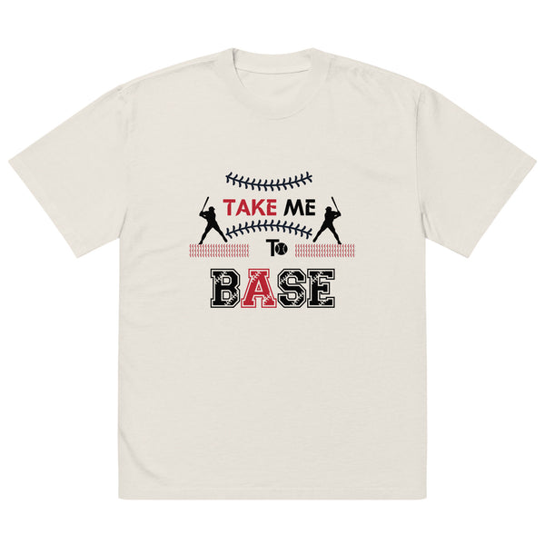 Baseball Dreams - Take Me to Base Oversized Tee - Faded Bone - T-shirts