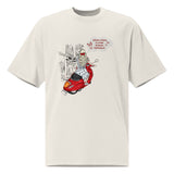 Blissful Vespa Ride - Embrace Nostalgia in Our Vintage Tee - Faded Bone - Crewneck T-shirts