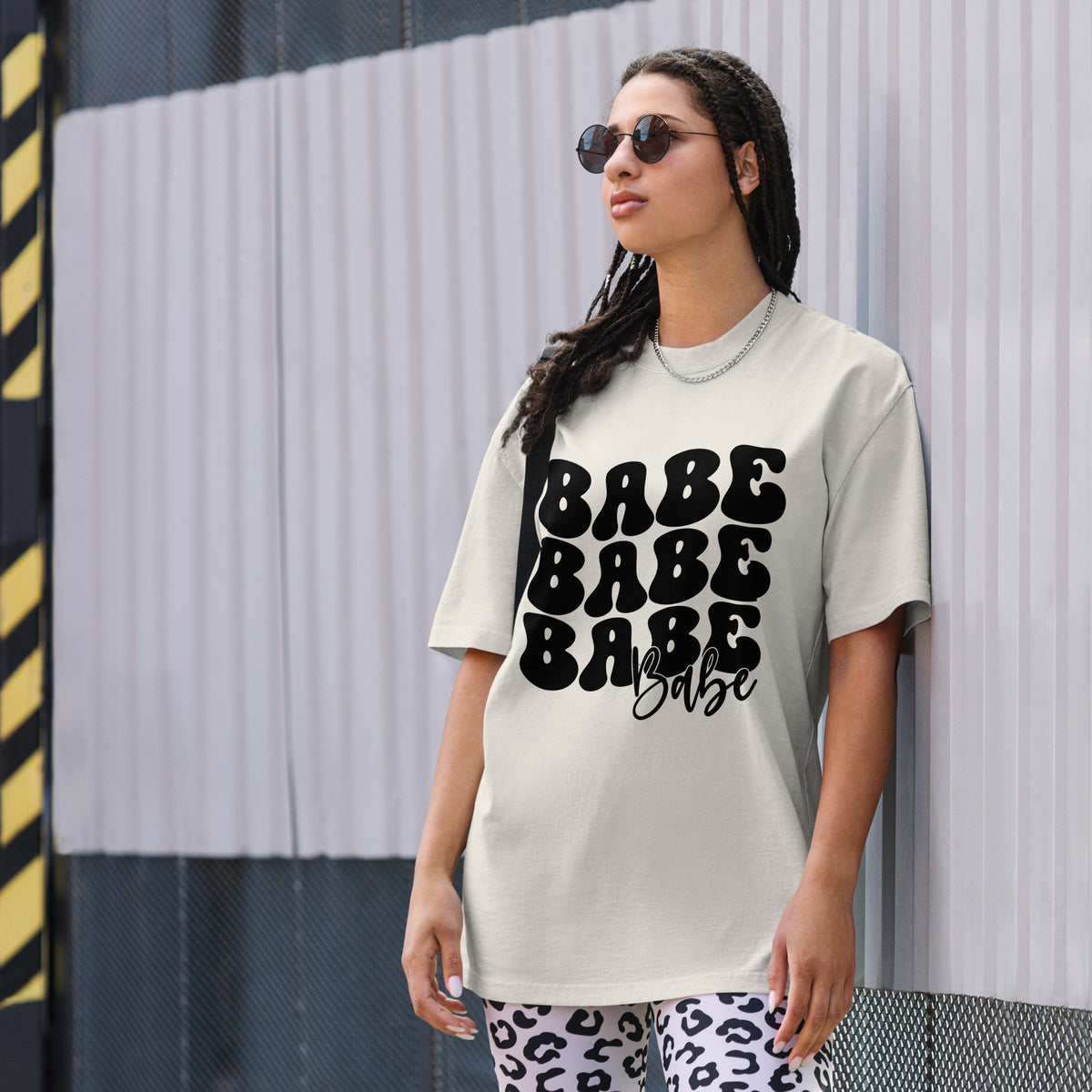 Babe Babe Babe - Unleash Confidence Oversized T-Shirt - - T-shirts