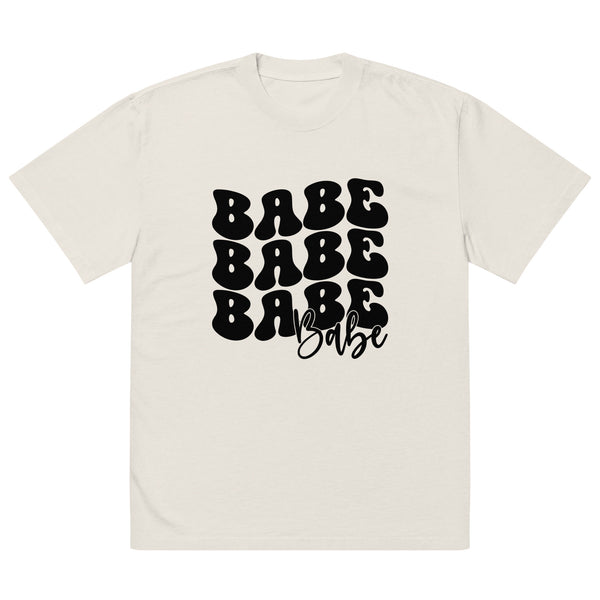 Babe Babe Babe - Unleash Confidence Oversized T-Shirt - - T-shirts