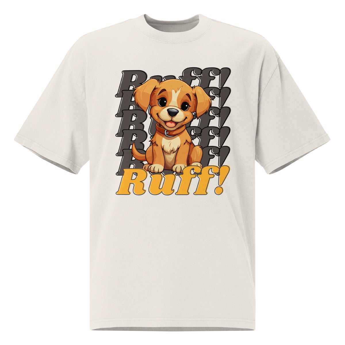 Happy Pup - Ruff! Graphic Tee - - T-shirts