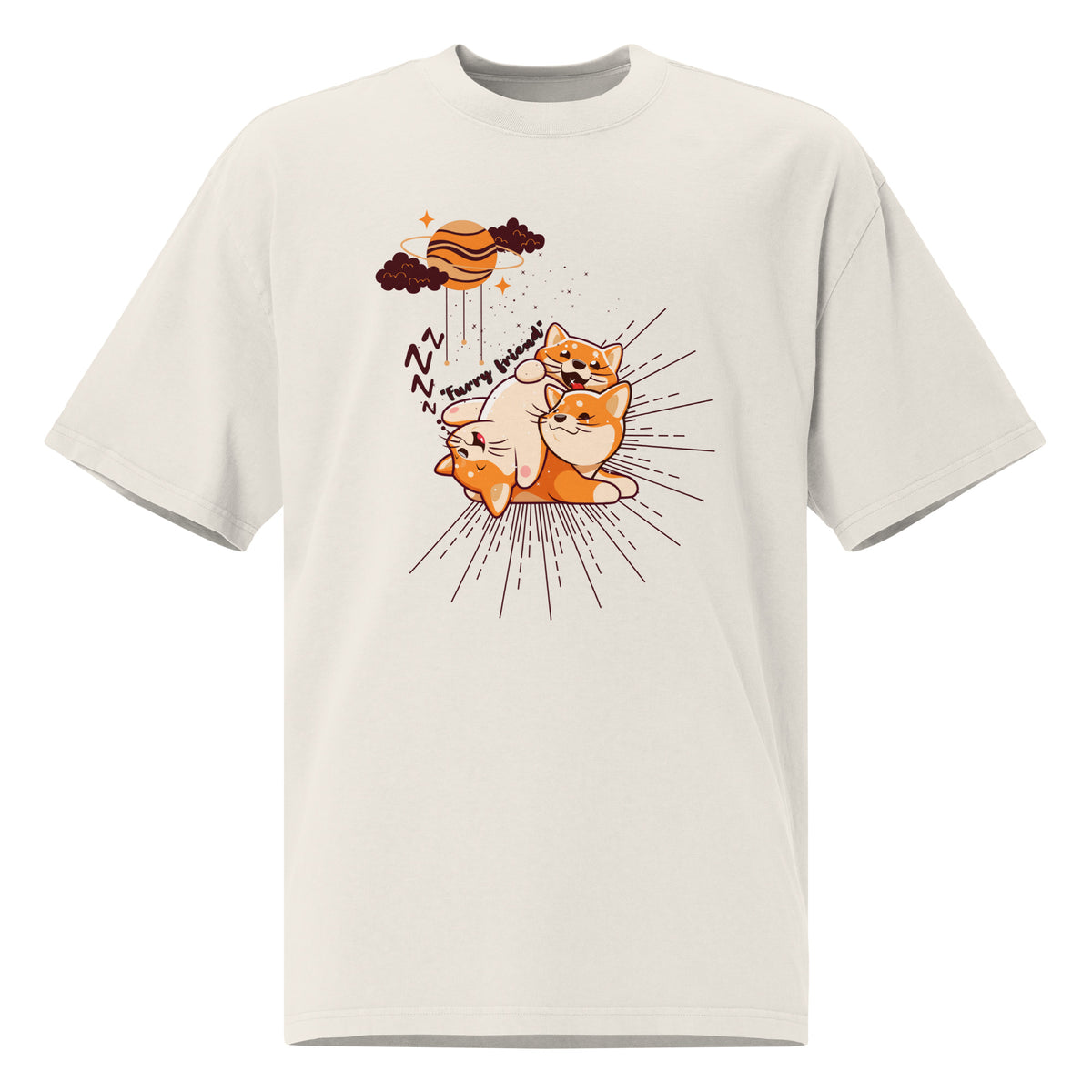 Dreamy Dogs - Shiba Inu and Stars Tee - - T-shirts